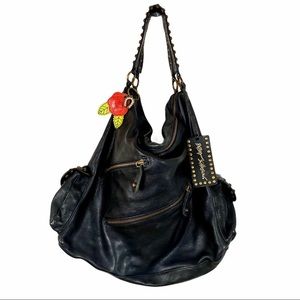 Betsey Johnson Leather Hobo Shoulder Bag